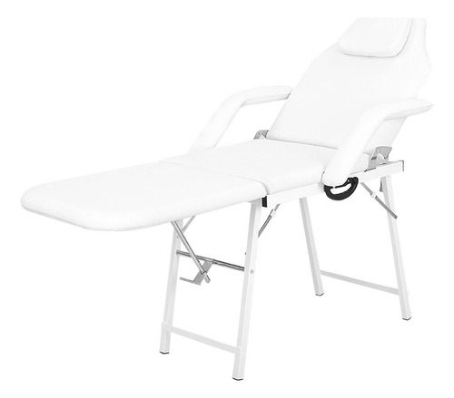 Camilla Masaje Silla Spa Consultorio Lashista Portatil Color Blanco