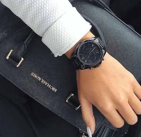 Rel gio Michael Kors Mk5550 Bradshaw Original Black Eua Frete gr tis