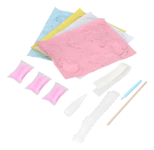 Kit De Papel Para Manualidades Con Flores, Espeso, Seguro, S