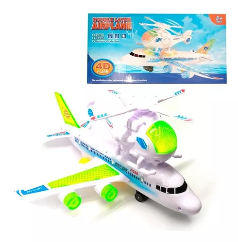 Plano eléctrico del juguete-Airbus TR380 con luces intermitentes & Sonidos-Reino Unido VENDEDOR! 