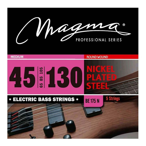 Encordado Bajo Electrico Magma Be-175n 5 Cuerdas - Plus