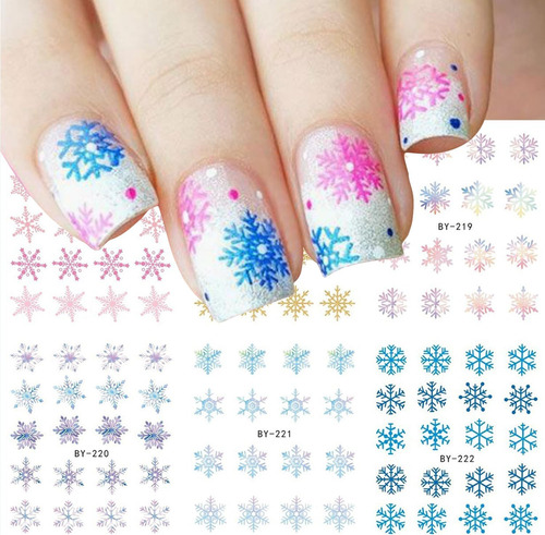Caminos De Nieve Pegatinas De Arte De Uñas Calcomanías De Uñ