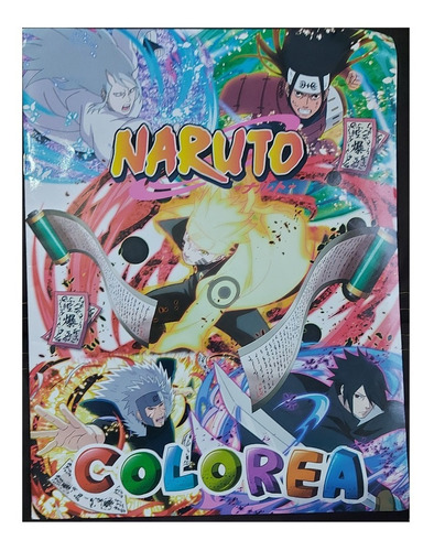 Naruto & Sasuke Vs Obito Paq 40 Libros De Colorear Iluminar