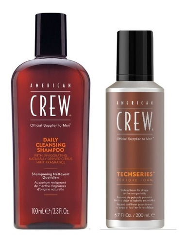 Shampoo Daily 250ml + Spray Laca Techseries American Crew