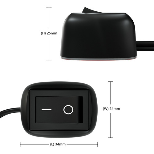 Interruptor Universal Para Coche De 12 V Dc, Tipo Pasta, Con