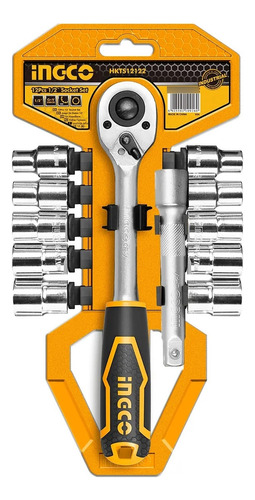 Juego 12 Dados Tubo Llave Crique 1/2'' Ingco Hkts12122 Febo