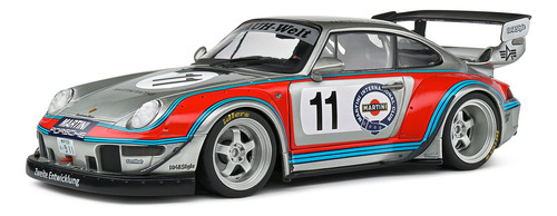 Miniatura Porsche 911 Rauh-welt Begriff (993) Bodykit Martini Racing 2020 Prateado 1:18 Solido