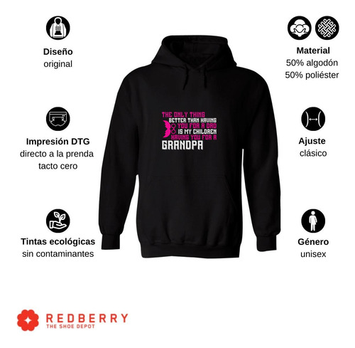 Sudadera Hombre Hoodie Abuelo Papá Padre Hijo Hija 044