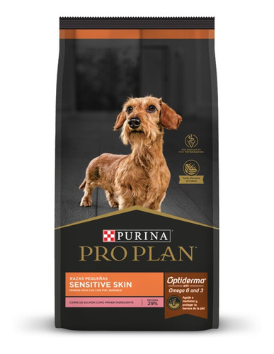Imagen 1 de 2 de Comida Perro Pro Plan Sensitive Skin Raza Pequeña 3kg