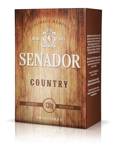 Sabonete Hidratante Em Barra Senador Country 130g (c/06) Fragrância Country