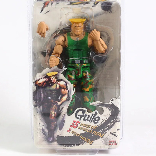 Figura De Acción Neca Street Fighter Guile De Juguete De 7 P