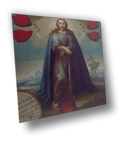 Lienzo Canvas Arte Sacro México Sagrado Corazón Jesús 100x80