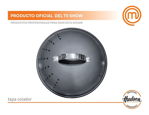 Cacerola Hudson Alta 24 Cm Con Tapa De Acero Carbono