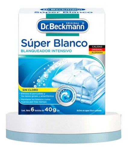 Dr Beckmann Super Blanco Blanqueador Intensivo Sin Cloro 40g