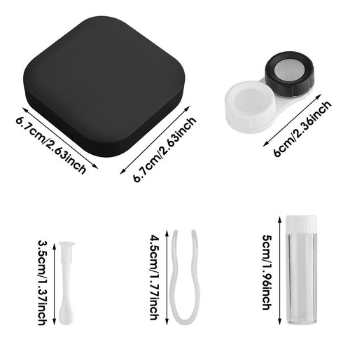 Imagen 2 de 4 de Estuche Pupilentes Lentes De Contacto Kit Viaje M8061