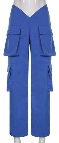 Pantalón Cintura Alta Cargo Pant Moda Casual Comodo Dama