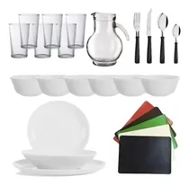 Comprar Set Vajilla Completa Combo Platos Para 6 Personas Kuchen