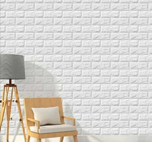 Pack 10 Lamina Papel Mural Autoadhesivo 3d Ladrillo 70x77
