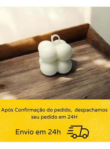 10 Lembrancinhas Personalizada Vela Mini Bubble C/ Caixinha