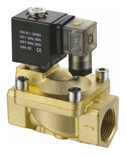 Válvula Solenoide De 1 1/4 Pulgada Cuerpo De Bronce Pu225-12