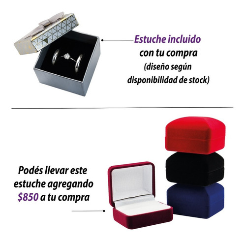 Imagen 2 de 8 de Alianzas Con Anillo Compromiso Plata Y Oro Con Piedras Boda