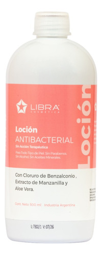 Loción De Limpieza Facial Antibacterial 500ml Libra 