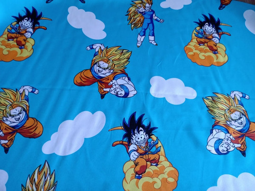 Tela Biestrech Estampado Anime Dragon Ball Z 1,5 X 1 Metro C