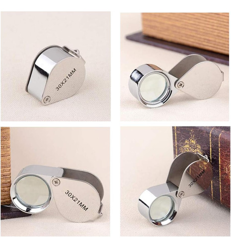 Lupa De Metal Para Joyería, 3 Unidades, 10x/20x/30x,plateado