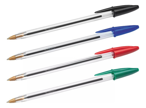 Boligrafo Bic Mediano Cristal Blister Con 10 Piezas