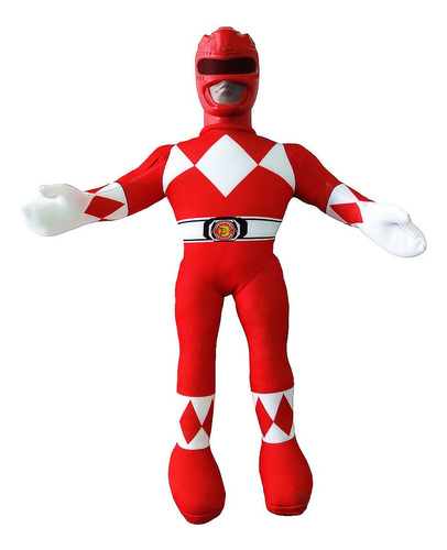Muñeco Coleccionable Suave Abrazable Soft Power Ranger Rojo