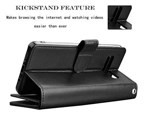 Funda Cartera Para Galaxy S10 5g Negro Piel Sintetica -3