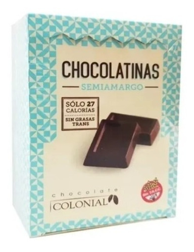 Chocolatinas Semiamargo Colonial X 50 Unidades 