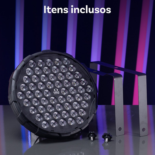 Kit 4 Canhão Refletor 60 Leds Par 80w Rgb Iluminação Dj Dmx