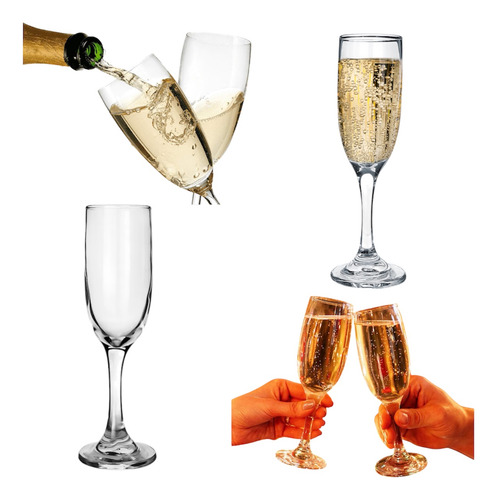Juego De 24 Copas Flauta Para Champagne 183 Ml Cristar