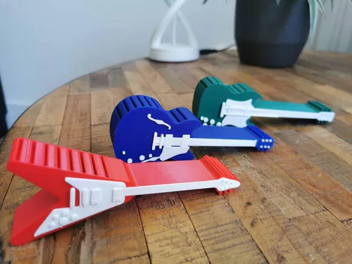 Uñetas Soporte Temática Guitarra X 1 Unidad