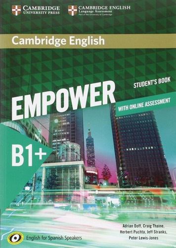 Libro: Cambridge English Empower Intermediate B1+ Student + 