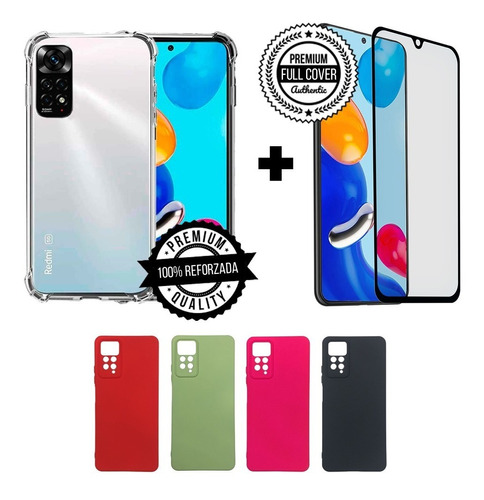 Case + Vidrio Full De Xiaomi Redmi Note 11 Pro 5g / Pro Plus