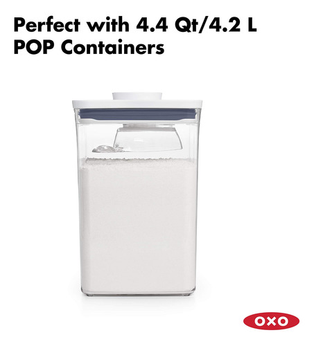 Colher Multif., 1/2 Xícara, Transpar., Pode Guardar Em Recip
