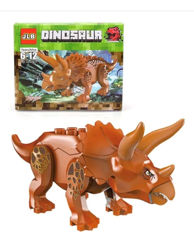 Muñeco Dinosaurio Triceratops 11x8cm Para Armar 7pzs