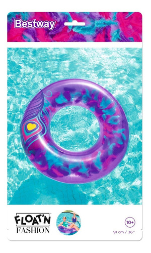 Imagen 6 de 6 de Flotador Aro Plumas Fashion Inflable Bestway 36154