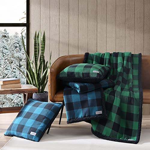 Manta Reversible Franela/sherpa Con Funda De Almohada