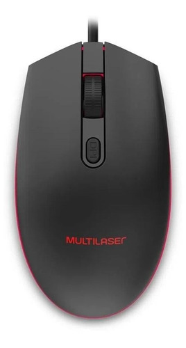 Mouse Gamer Led 2400 Dpi Multilaser Mo298 Negro