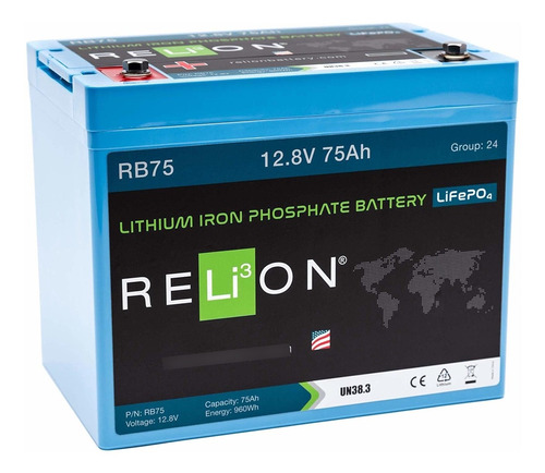 Relion Voltio Litio Hierro Fosfato Bateria Ciclo Profundo