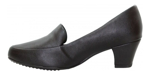 Imagem 2 de 6 de Sapato Feminino Piccadilly Slipper 110102 Salto Médio Preto