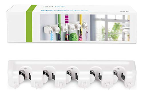 Portaescobas De Pared Letmy - Soporte Para Escobas Y Trapead