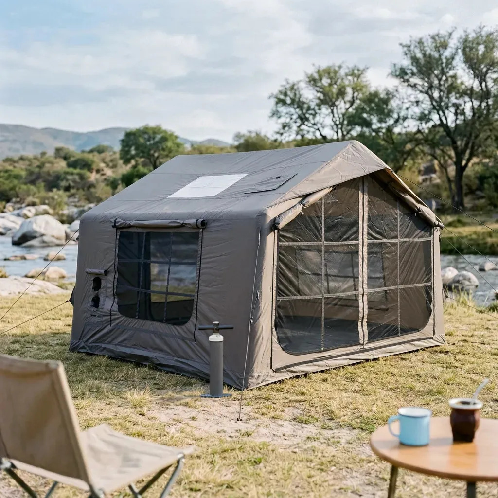 Carpa inflable Baza BZCA-0010 camping familiar outdoor trekking aventura fácil armado viaje playa montaña senderismo festival impermeable resistente para acampar verano excursión fácil de guardar