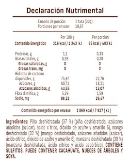 Mezcla D Frutos Secos Nature's Heart Manzana Piña Mango 590g