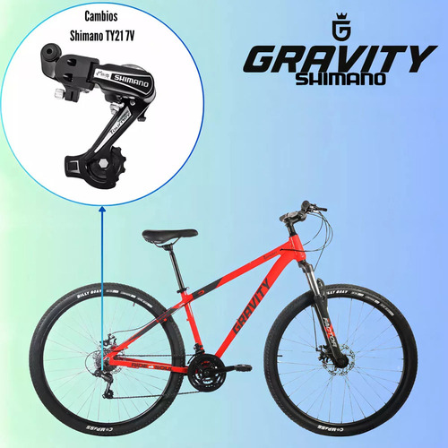 Gravity Smash Mountain Bike R29 M Color Rojo/negro