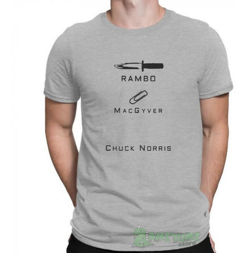 Camiseta Rambo Chuck Norris Mcgyver Camisa Lendas 