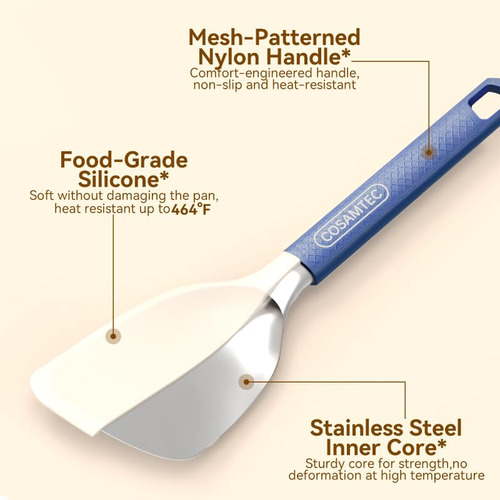 Espátula De Silicona Pequeña Para Cocinar, Turner Flexible B